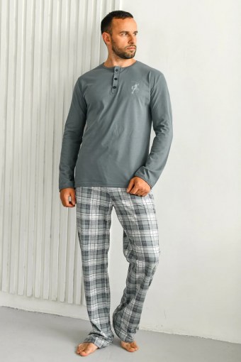 Пижама 4Н "Ковбой" брюки серый - Модно-Трикотаж