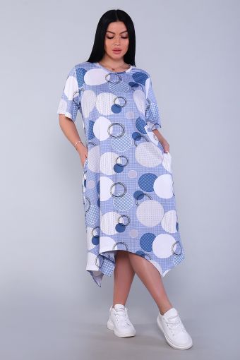 Платье 11836 (Голубой) - Модно-Трикотаж