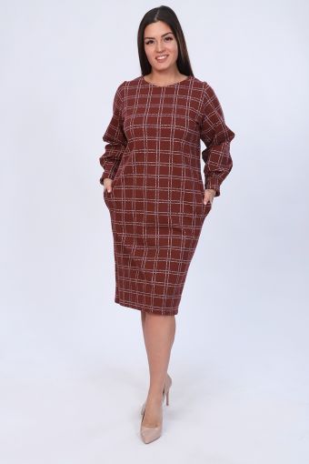 Платье 4499 (Бордовый) - Модно-Трикотаж