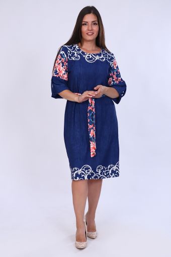 Платье 52207 (Голубой) - Модно-Трикотаж
