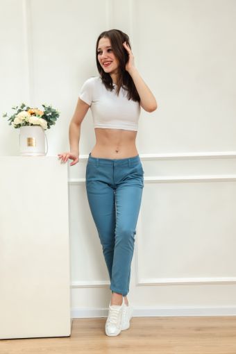JBG-005/S женские брюки (Синий) - Модно-Трикотаж
