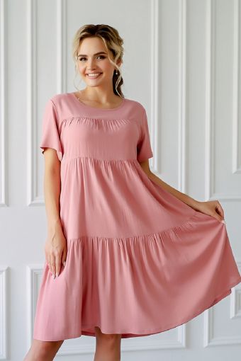 Платье Дебора (Розовый) - Модно-Трикотаж