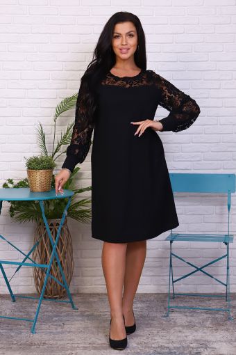 Платье Инесса (Черный) - Модно-Трикотаж