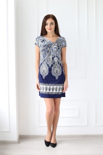 Платье Роксана (Синий) - Модно-Трикотаж