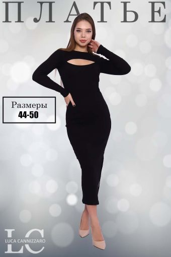 Платье 86073 (Черный) - Модно-Трикотаж