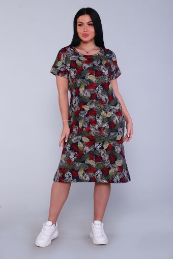 Платье 59067 (Листочки) - Модно-Трикотаж