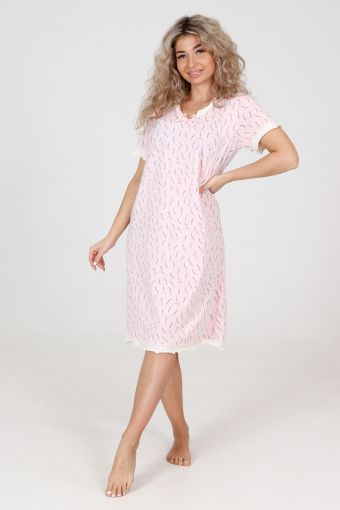Сорочка 46563 (Розовый) - Модно-Трикотаж