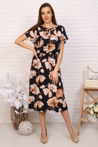 Платье 20620 (Тюльпаны) - Модно-Трикотаж