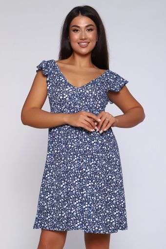 Платье 87505 (Синий) - Модно-Трикотаж
