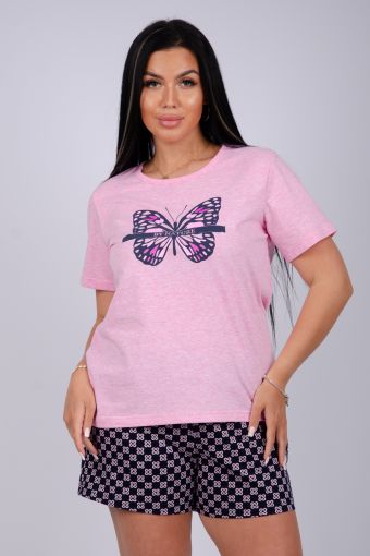 Пижама Бабочка (Розовый) - Модно-Трикотаж