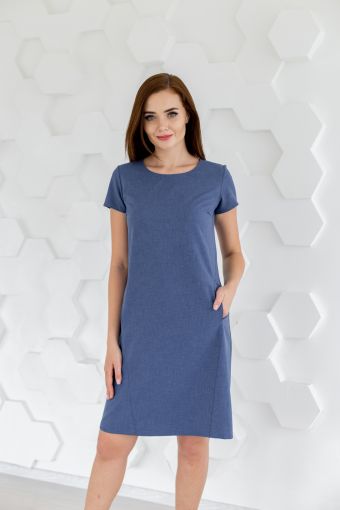 Платье Амалия (Синий) - Модно-Трикотаж
