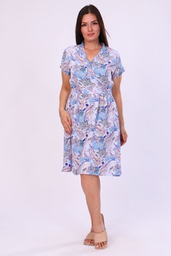 Платье 52185 (Голубой) - Модно-Трикотаж