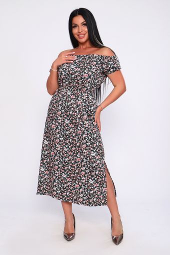 Платье 71068 (Болотный) - Модно-Трикотаж