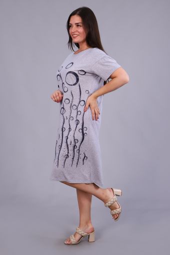 Платье 24887 (Серый меланж) (Фото 2)