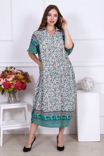 Платье 52181 (Зеленый) - Модно-Трикотаж