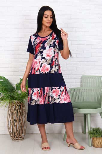 Платье 31525 (Цветы) - Модно-Трикотаж