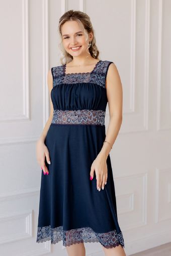 Сорочка Риана короткая (Синий) - Модно-Трикотаж