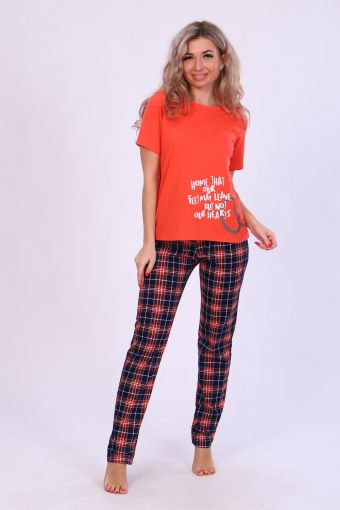 Пижама 57048 (Оранжевый) - Модно-Трикотаж