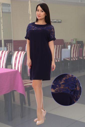 Платье 4625 (Темно-синий) - Модно-Трикотаж