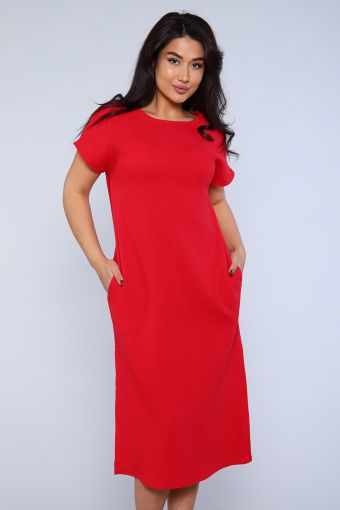 Платье 82024 (Красный) - Модно-Трикотаж