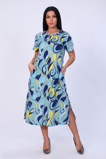 Платье 70024 (Синий) - Модно-Трикотаж