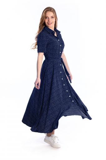 Платье 22259 (Темно-синий) - Модно-Трикотаж