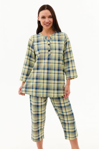 Пижама 21599 (Оливковый) - Модно-Трикотаж