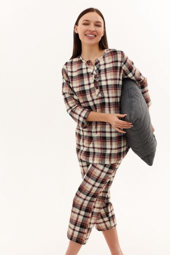 Пижама 21599 (Бежевый) - Модно-Трикотаж