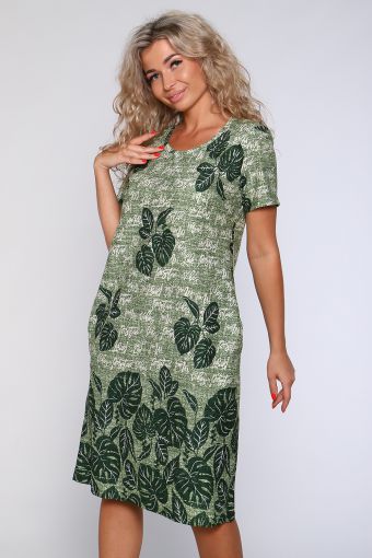 Платье 59127 (Зеленый) - Модно-Трикотаж