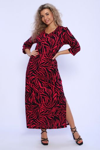 Платье 59205 (Черный/красный) - Модно-Трикотаж
