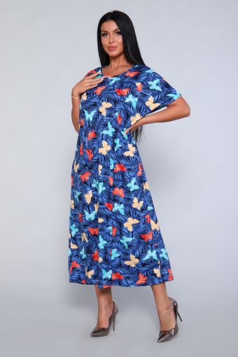 Платье 59112 (Синий) - Модно-Трикотаж