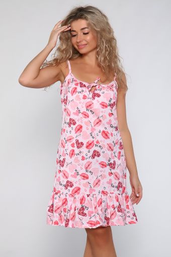 Сорочка 59168 (Розовый) - Модно-Трикотаж