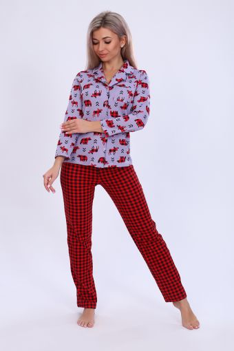 Пижама 59028 (Красный) - Модно-Трикотаж