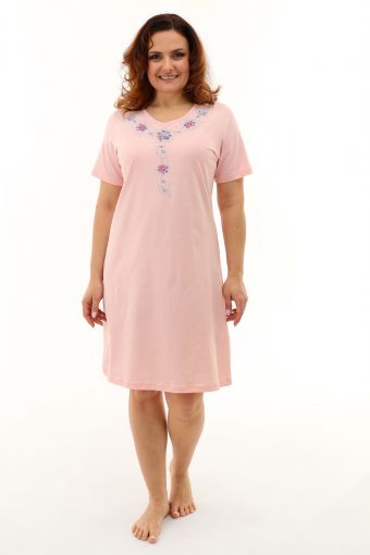 Сорочка 21602 (Розовый) - Модно-Трикотаж