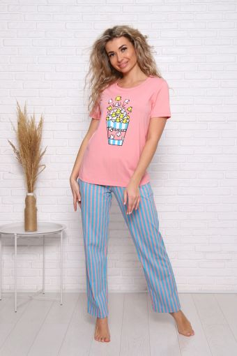 Пижама 57119 (Розовый) - Модно-Трикотаж