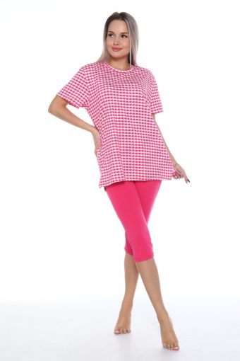 Комплект с бриджами Шарм (Розовый) - Модно-Трикотаж