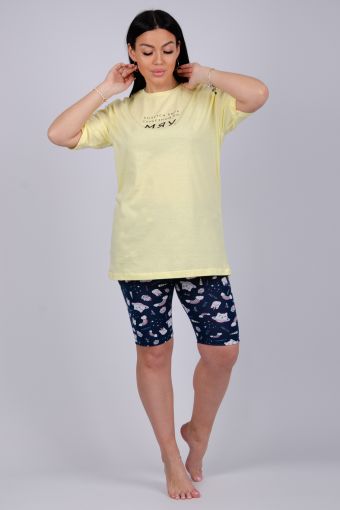 Пижама Мяу (Желтый) - Модно-Трикотаж