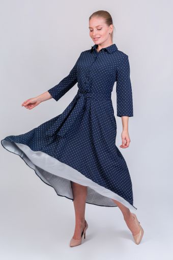 Платье 22267 (Темно-синий) - Модно-Трикотаж