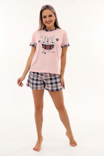 Пижама 21583 (Розовый) - Модно-Трикотаж