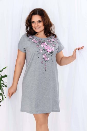 Сорочка Антонина (Серый) - Модно-Трикотаж