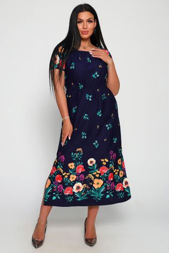 Платье 71067 (Синий) - Модно-Трикотаж