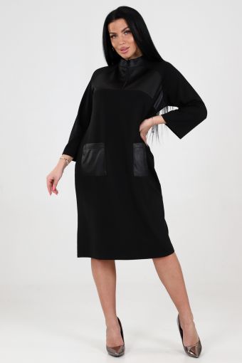 Женское платье 31797 (Черный) - Модно-Трикотаж