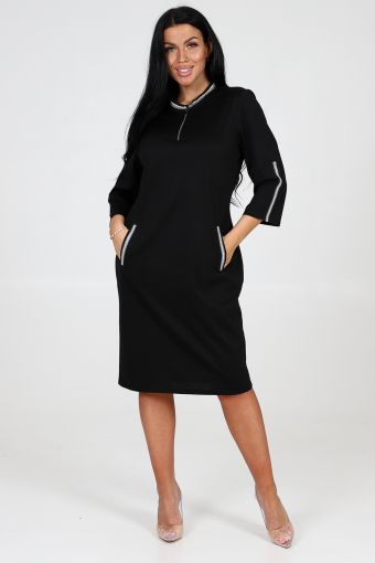 Женское платье 31793 (Черный) - Модно-Трикотаж