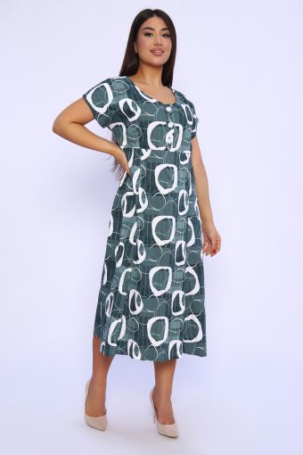 Платье 020 (Зеленый) - Модно-Трикотаж