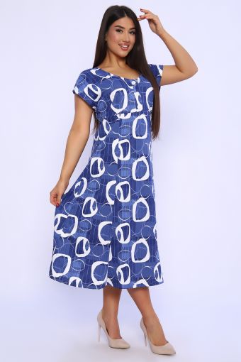 Платье 020 (Синий) - Модно-Трикотаж