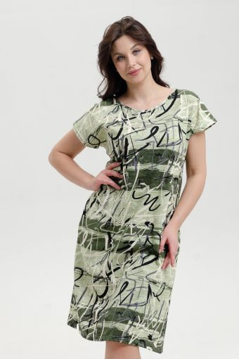 Платье 032 (Зеленый) - Модно-Трикотаж