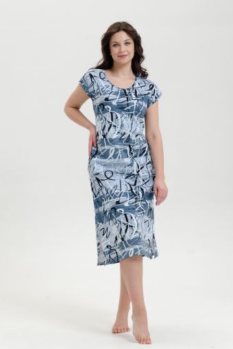 Платье 031 (Голубой) - Модно-Трикотаж
