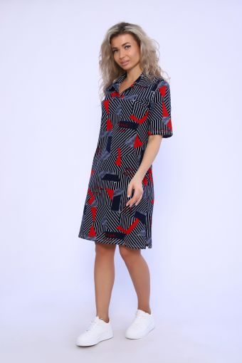 Платье 13121 (Красный) - Модно-Трикотаж