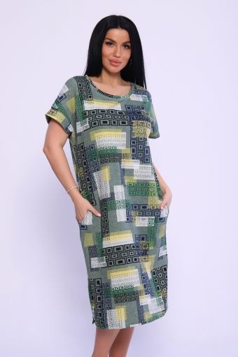 Платье 89376 (Зеленый) - Модно-Трикотаж