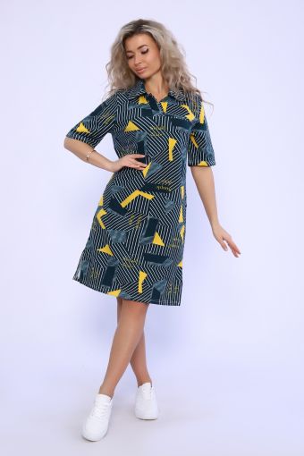 Платье 13121 (Желтый) - Модно-Трикотаж